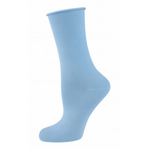 Elbeo Rollbund Socken Light Cotton Women hellblau